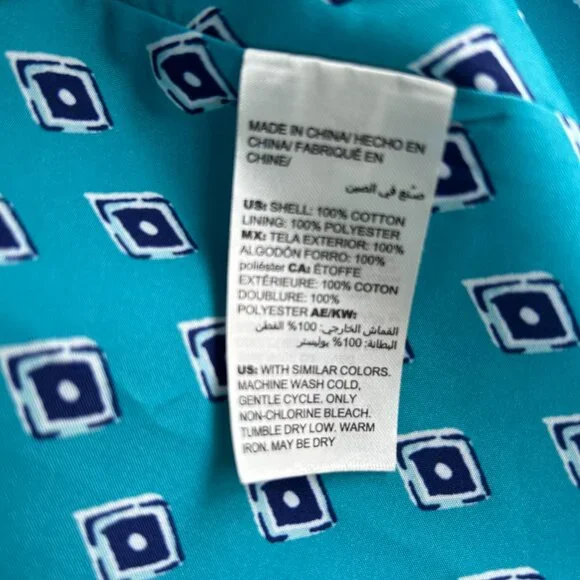 Chico's Jacquard Turquoise Blazer, Size 3 - Picture 6 of 11